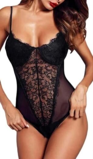 Body encaje negro