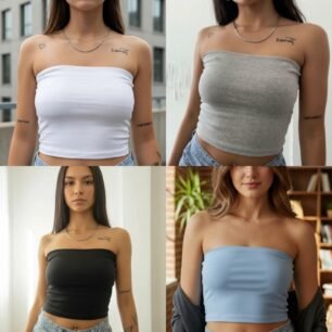 Strapless de algodon con lycra