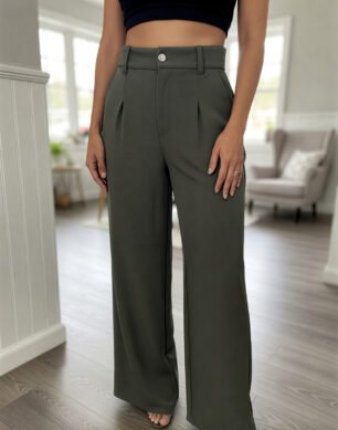 Pantalon sastrero verde olivo