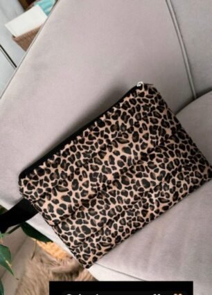 Catuchera/sobre puffer animal print
