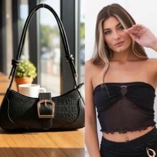 Combo strapless con aro y cartera