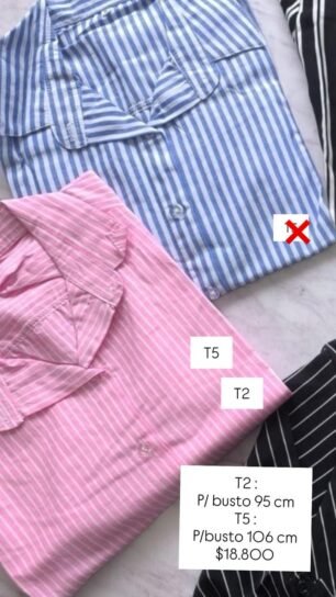 CAMISAS RAYADAS COLOR ROSA