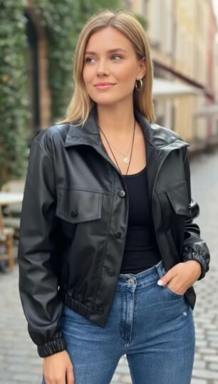 Campera engomada bomber
