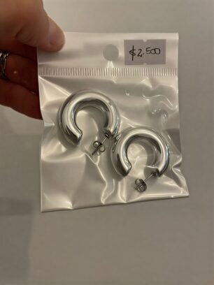 Argollas color plata