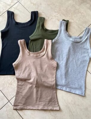 Musculosa de algodon con lycra