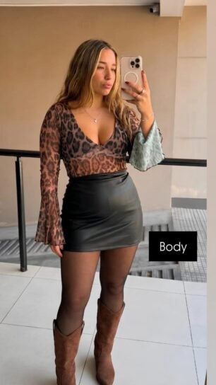 Body animal print tul