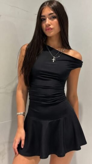 Vestido hombro caido