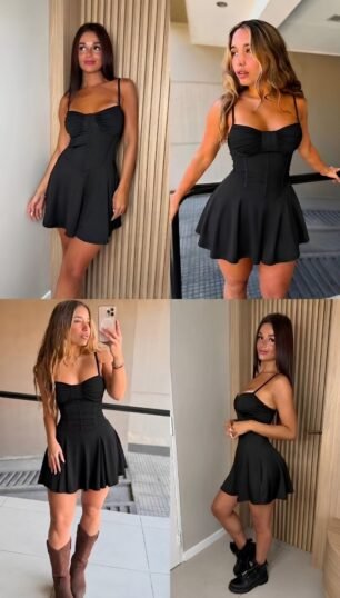 Vestido silueta acampanada